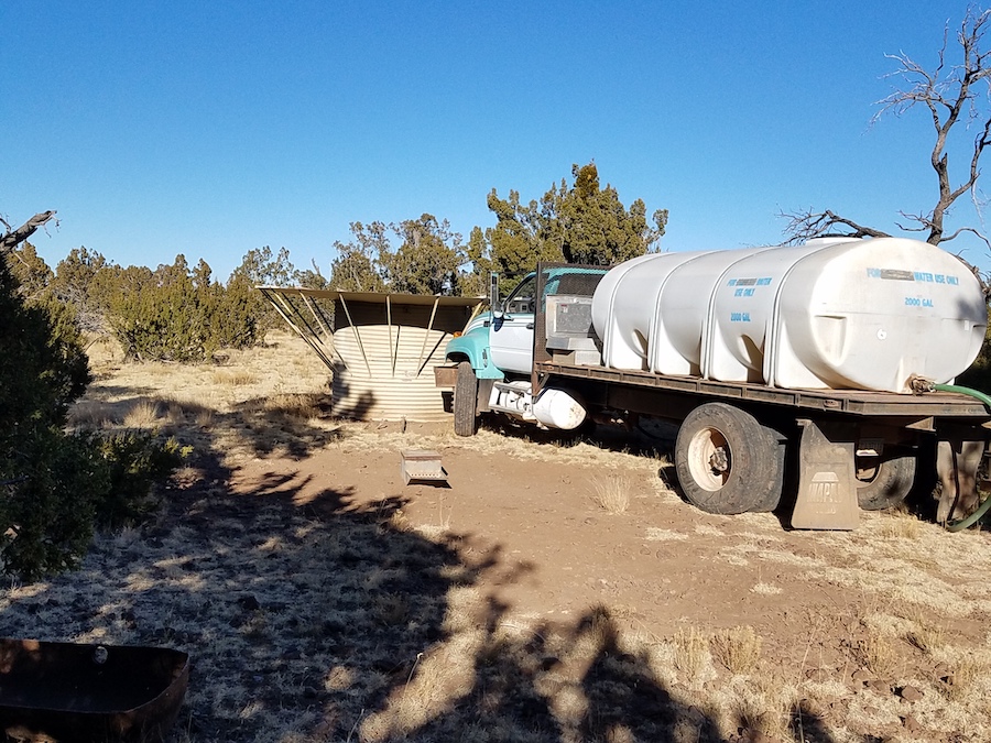 AES filling a drinker for wildife